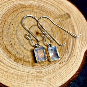 Sapanyu sterling moonstone earrings